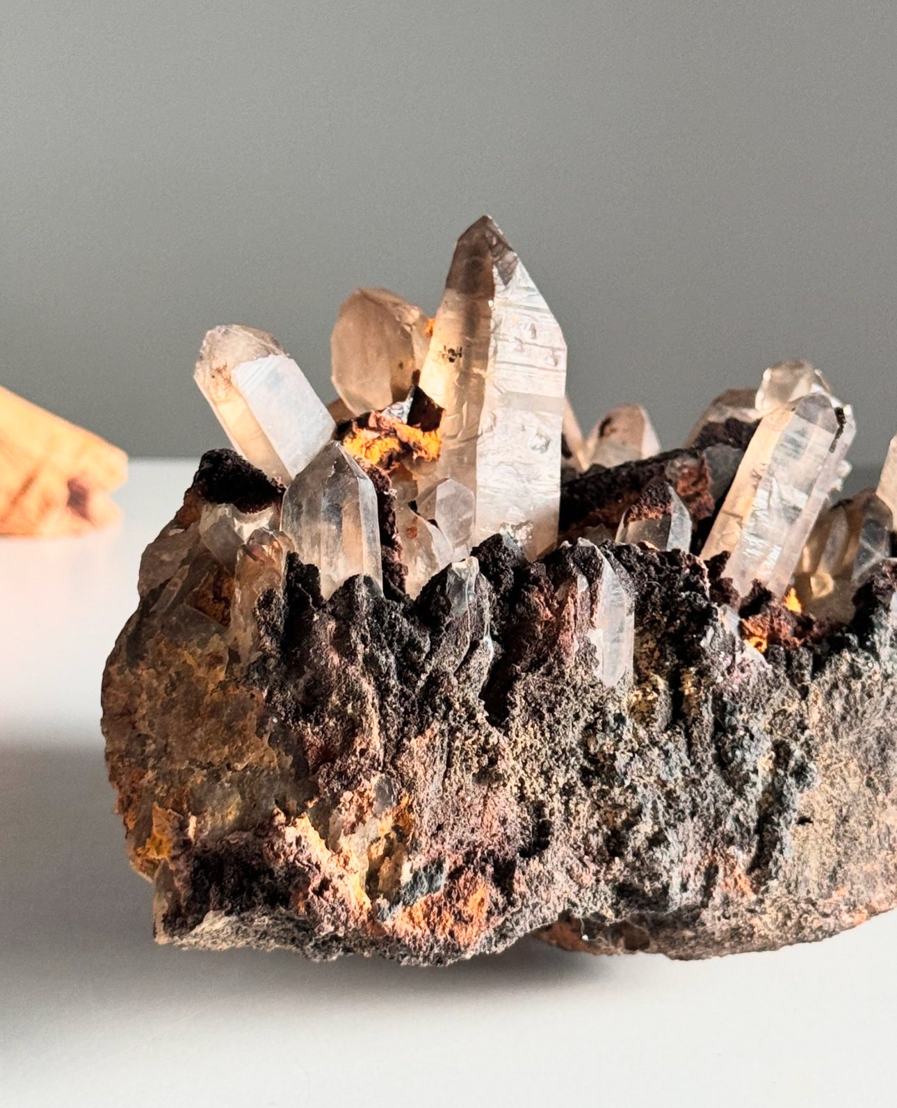 Hematite on Quartz Cluster