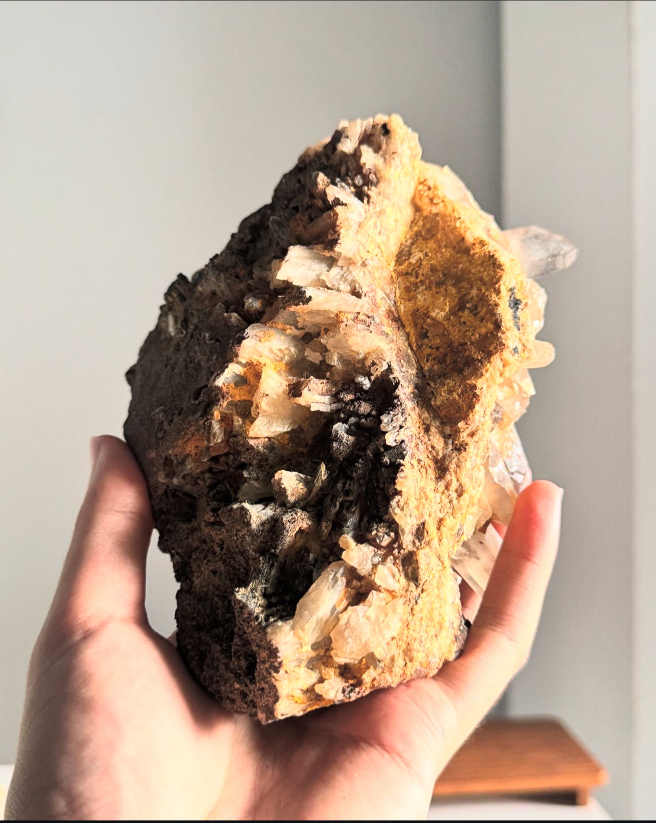 Hematite on Quartz Cluster