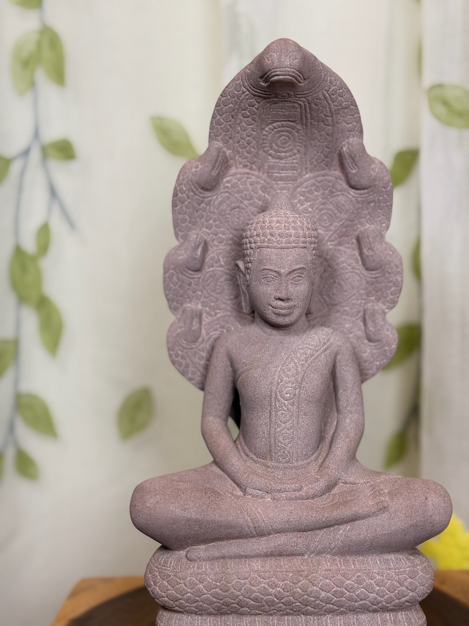 Buddha Protected by Naga in Sandstone