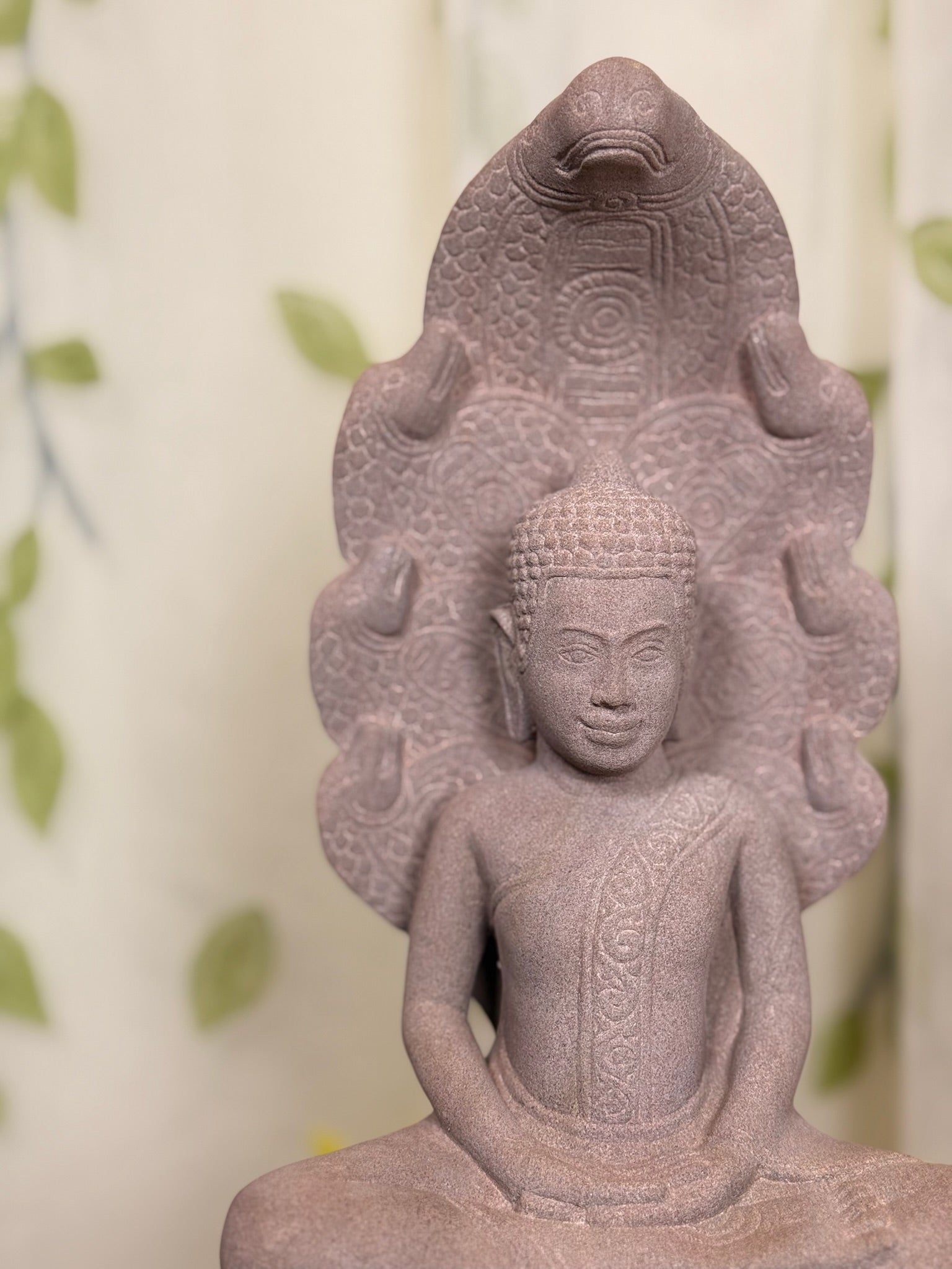 Buddha Protected by Naga in Sandstone