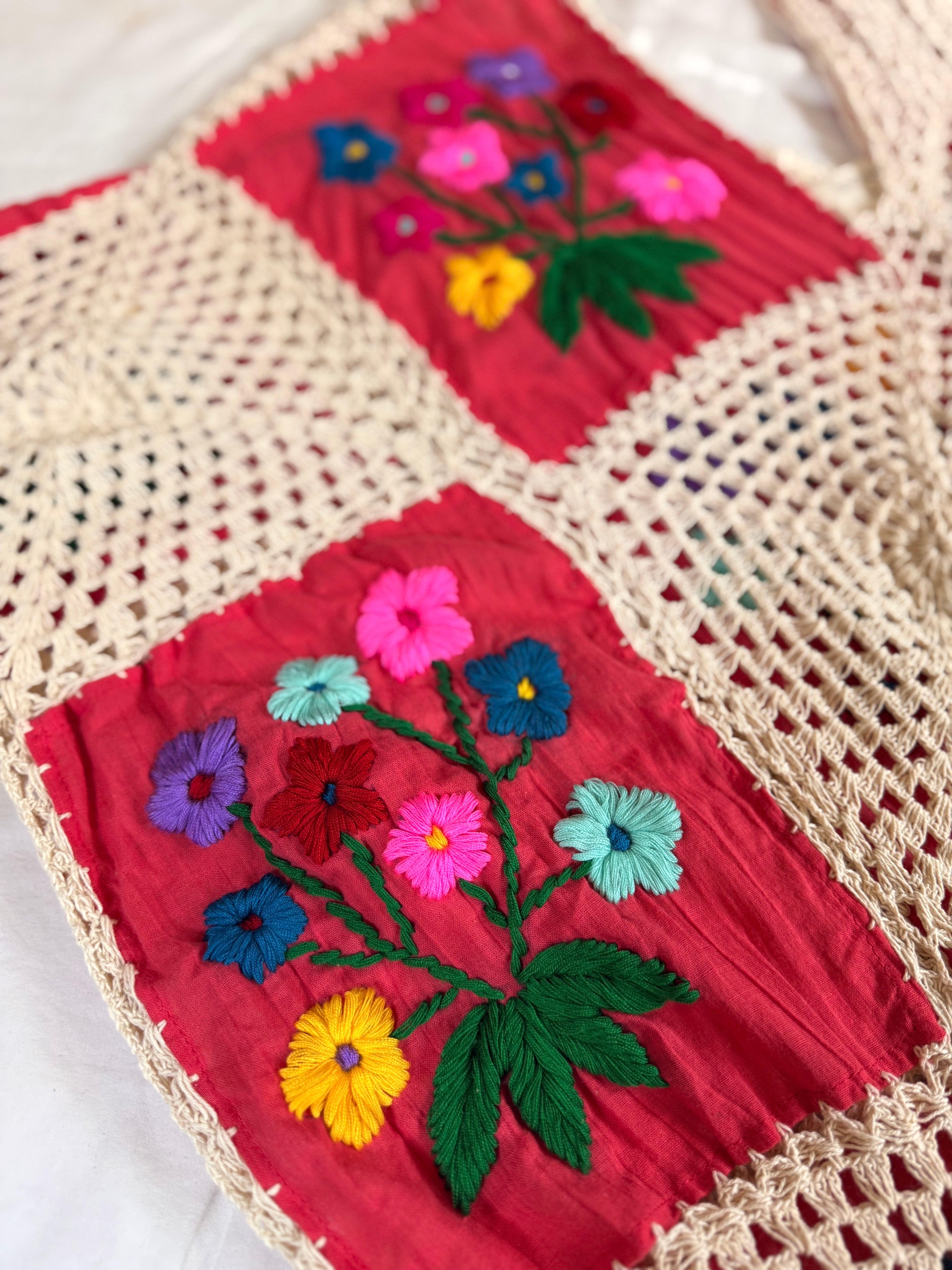 Daisy Crochet Maxi Kaftan