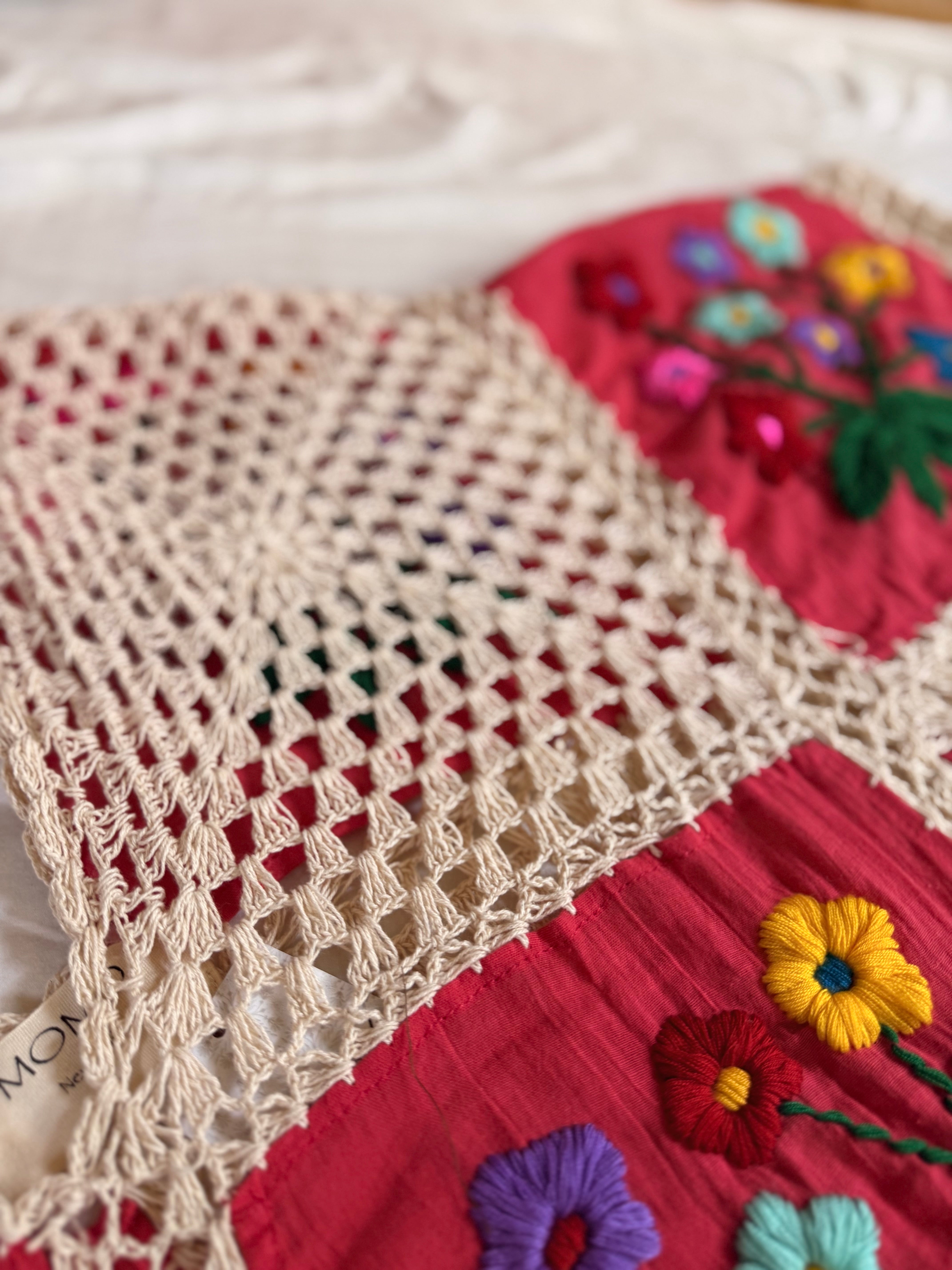Daisy Crochet Maxi Kaftan