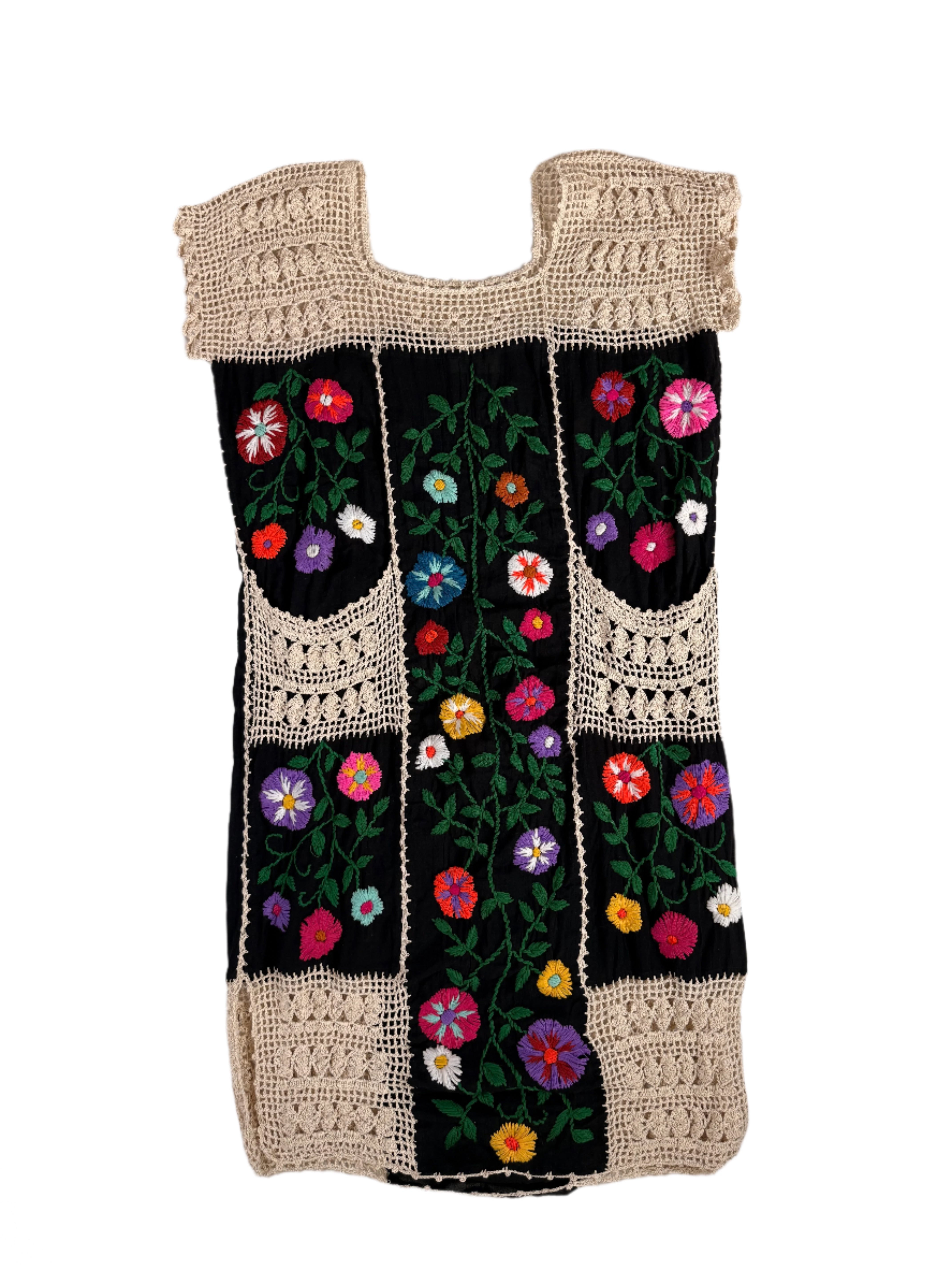 Tania Embroidered Crochet Kaftan