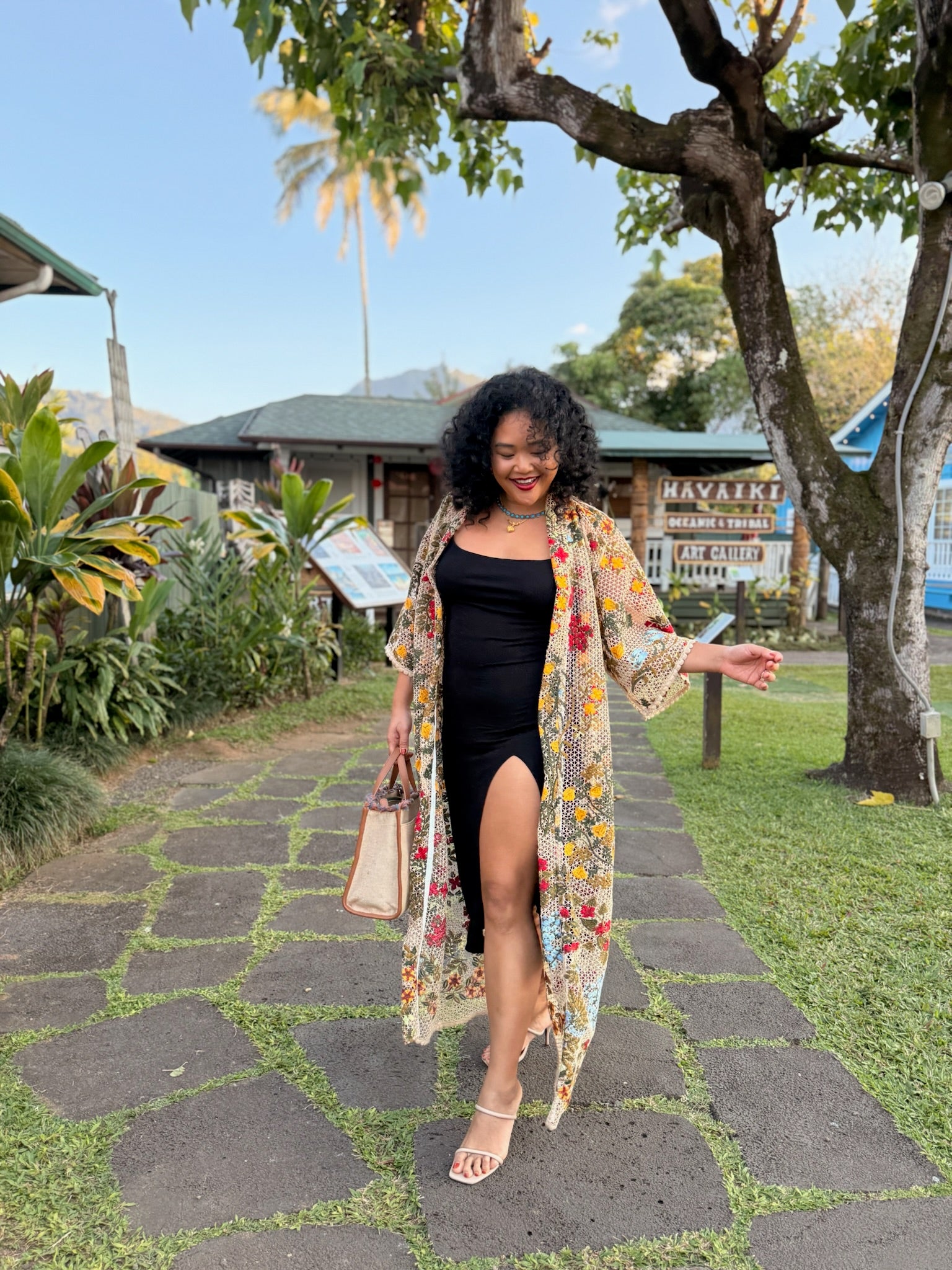 Honey Girl Embroidered Kimono
