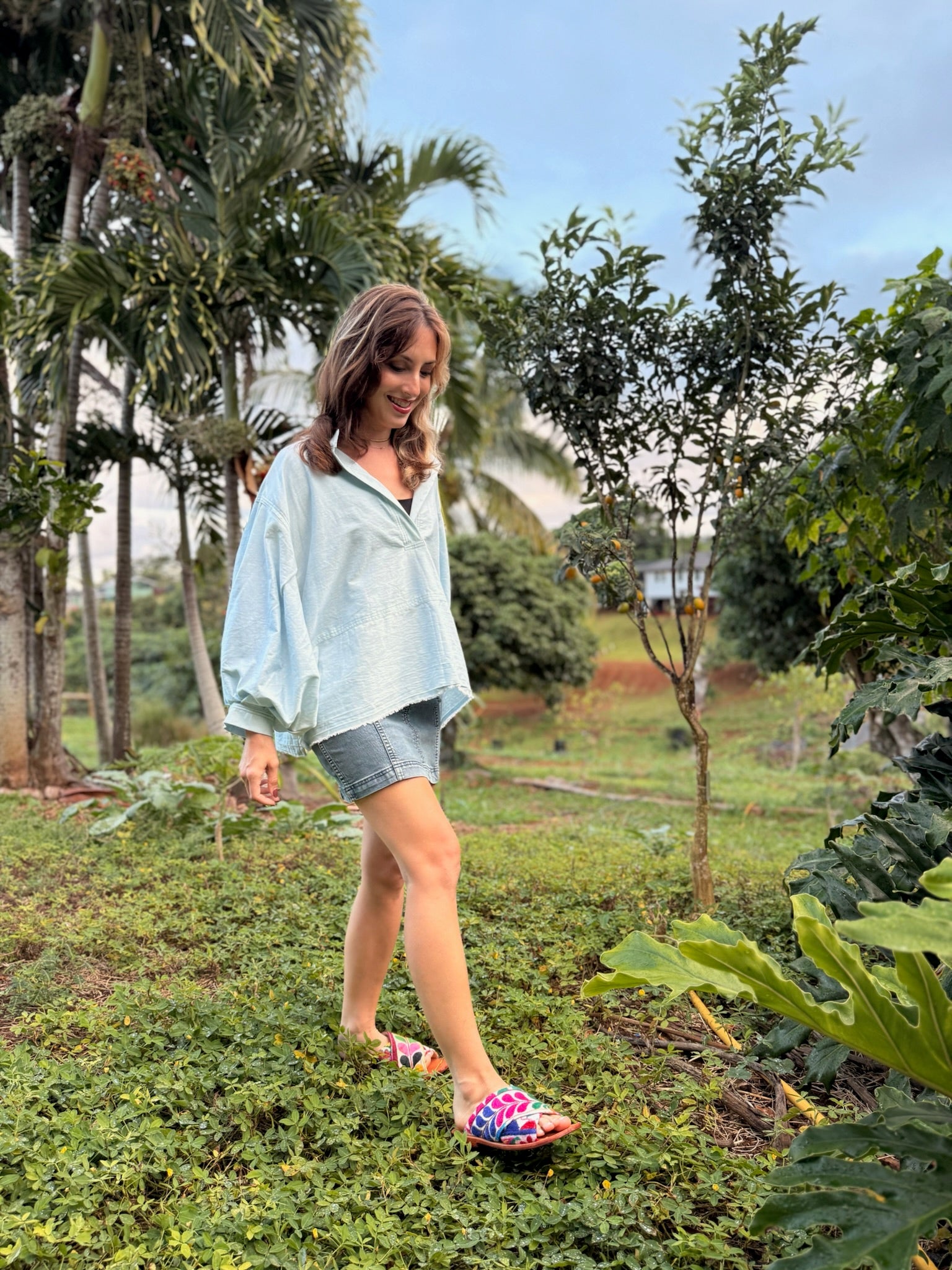 Carlie Denim Pullover