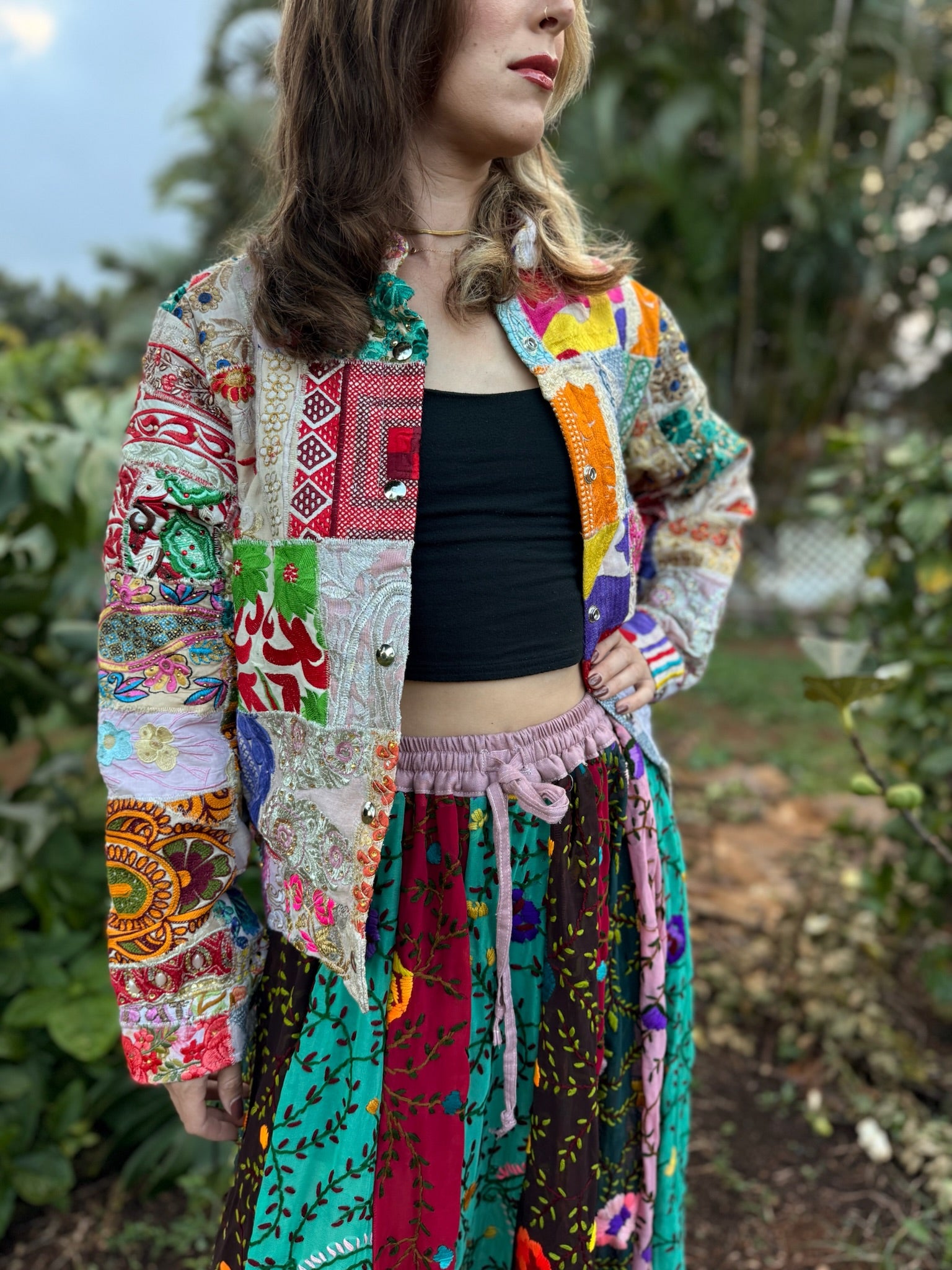 Jissae Patchwork Bomber Jacket